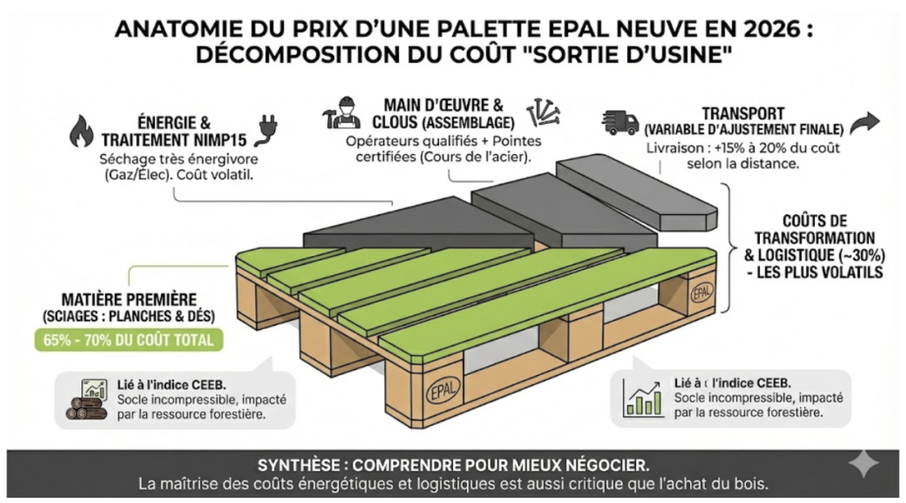 coût d'une palette neuve