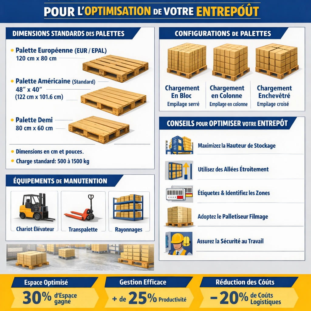 Dimensions des palettes