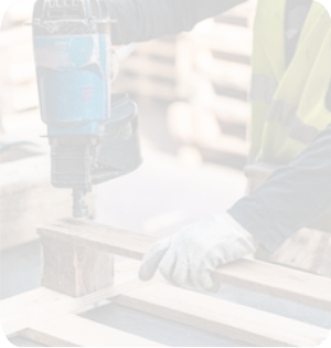 Wooden pallet repair with replacement of damaged boards and structural components