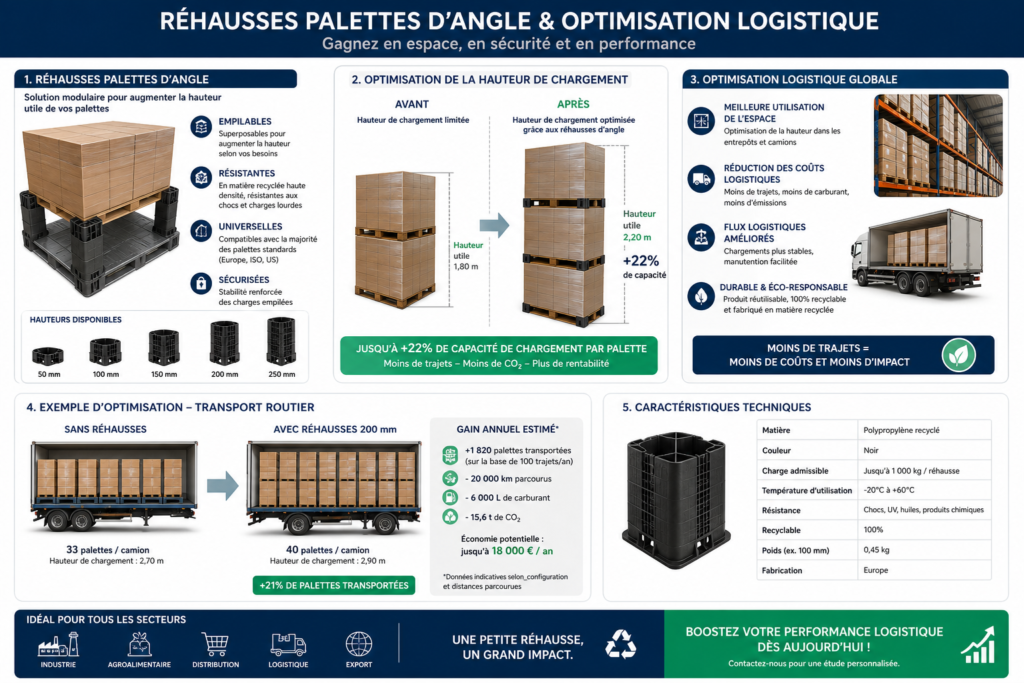 Réhausses palettes d'angle