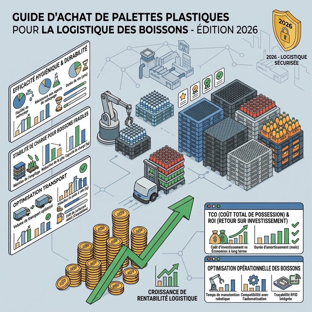 2026 Beverage Logistics: Plastic Pallet Buying Guide 5 achat de palettes plastiques