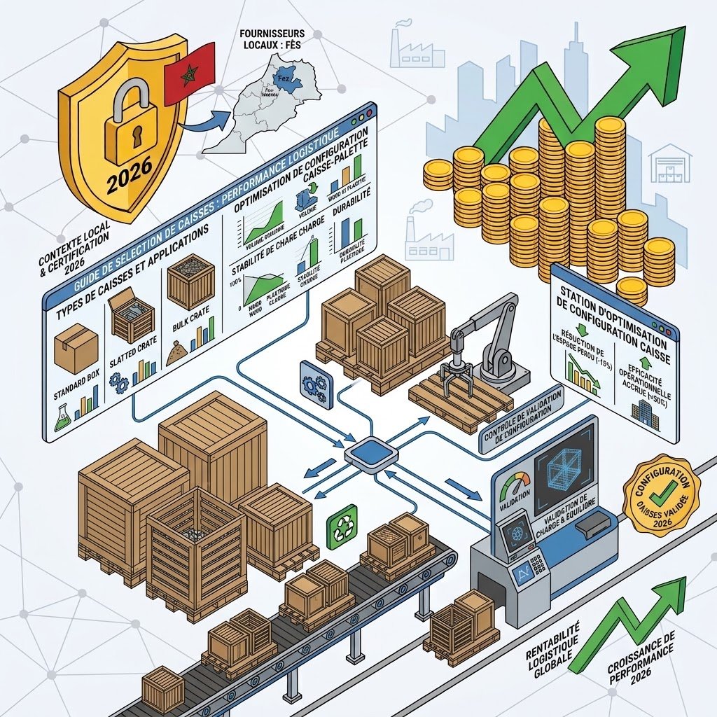 caisse en bois avec palette pour la logistique