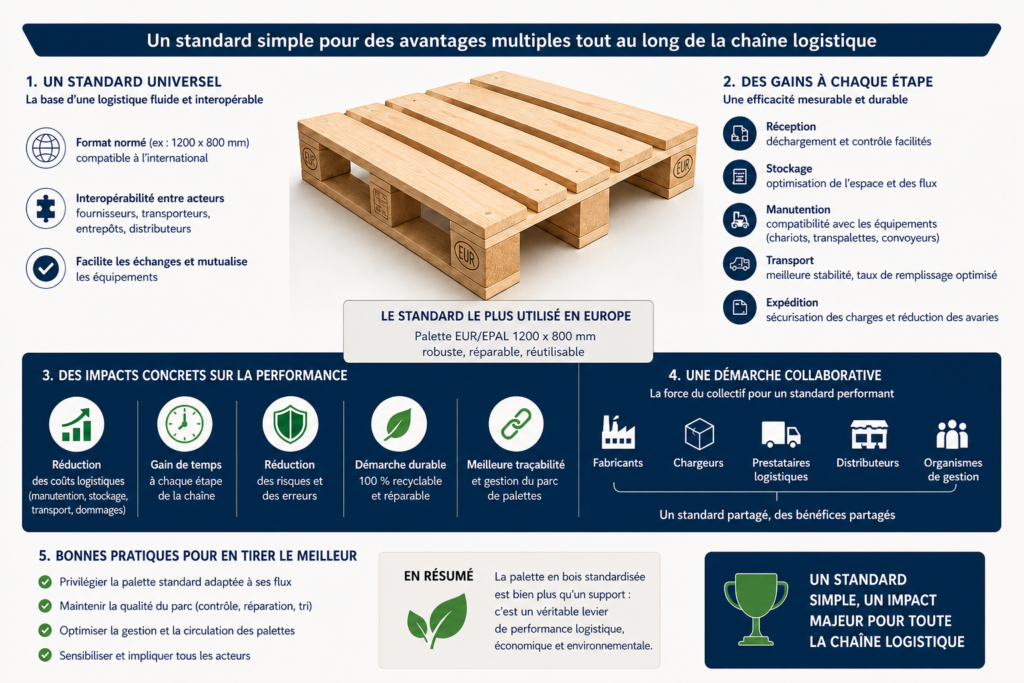 palette en bois standardisée
