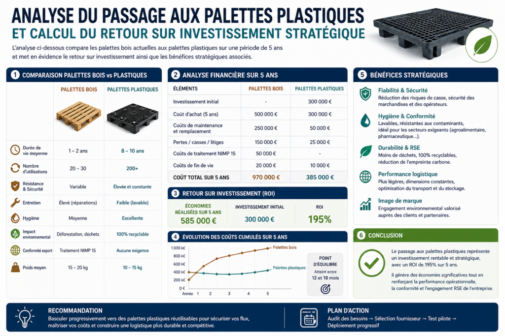 Passage aux palettes plastiques