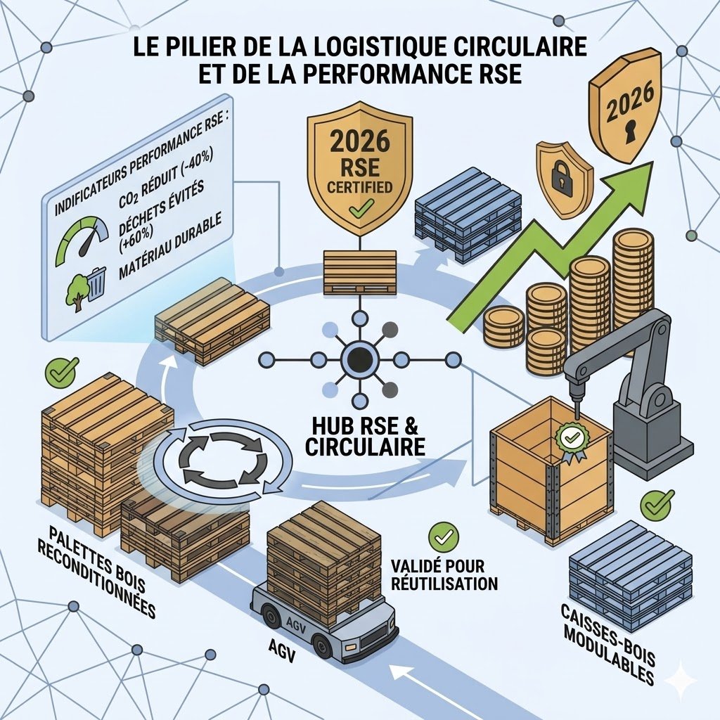 Reusable Pallets as the Core Pillar of Circular Logistics and CSR Performance in 2026 28 Palettes réutilisables