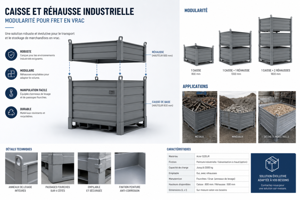 Caisse et Réhausse Industrielle