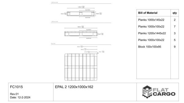 EPAL 2 Neuve 1200x1000x162 – Image 3