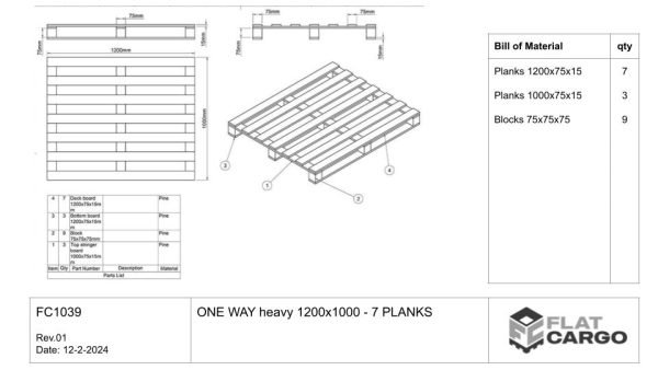 ONE WAY heavy 1200x1000 -  7 PLANKS - Image 3