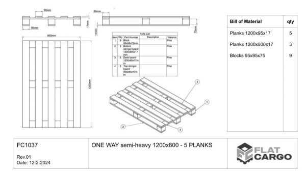 ONE WAY semi-heavy 1200x800 -  5 PLANKS - Image 3