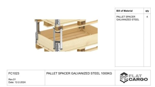 DISTANZIATORE PALLET IN ACCIAIO ZINCATO 1000KG - immagine 3