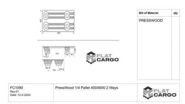 PressWood 1/4  Pallet 400x600 2 Ways - Image 2