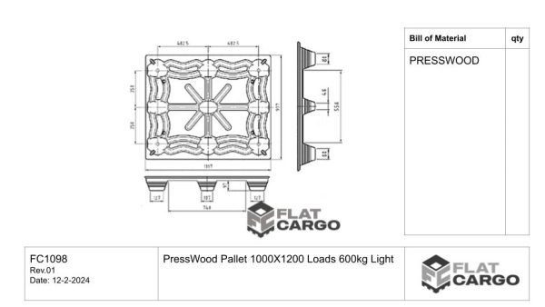 PressWood Pallet 1000X1200 Loads 600kg Light - Image 2