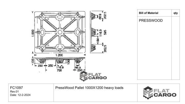 PressWood Pallet 1000X1200 heavy loads - Image 2