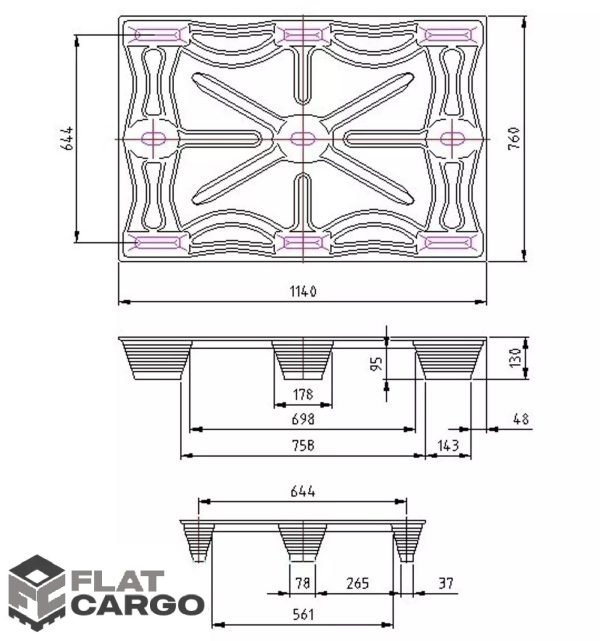 PressWood Pallet 1140x1140 (CP3) Special sea Container - Image 2