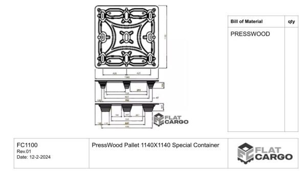 PressWood Pallet 1140X1140 Special Container - Image 2