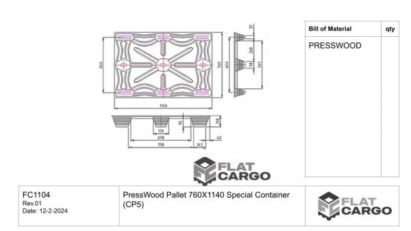 PressWood Pallet 760X1140 Special Container (CP5) - Image 2