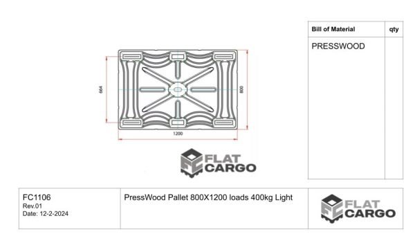 PressWood Pallet 800X1200 loads 400kg Light - Image 2