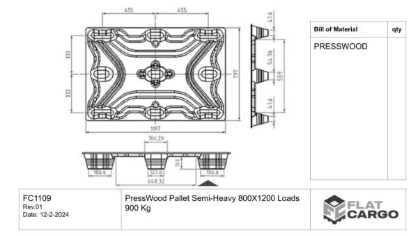 PressWood Pallet Semi-Heavy 800X1200 Loads 900 Kg - Image 2