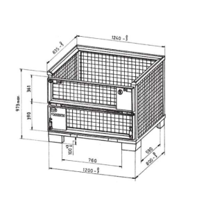 USED Gitterboxes EUR according to UIC 435-3