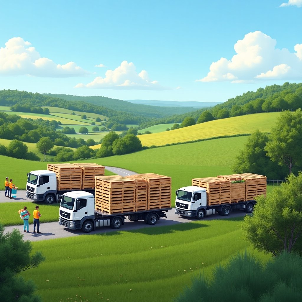 Entrepôt moderne à Rennes équipé de palettes bois FlatCargo pour une logistique responsable