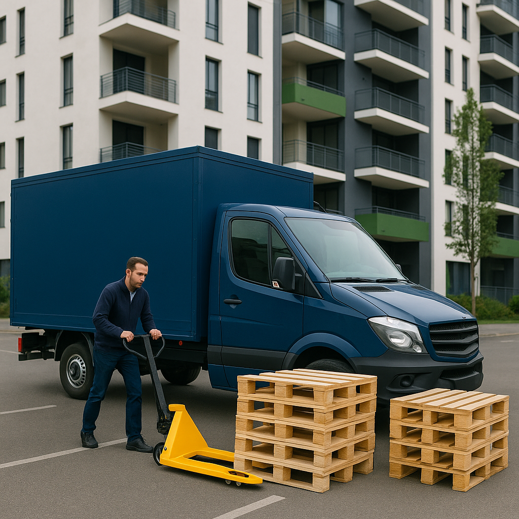 Entrepôt logistique à Villeurbanne avec gestion optimisée des palettes