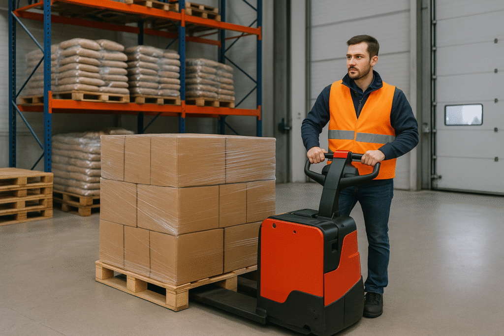 Livraison de palettes pour les entreprises de Dijon sur un quai de chargement industriel