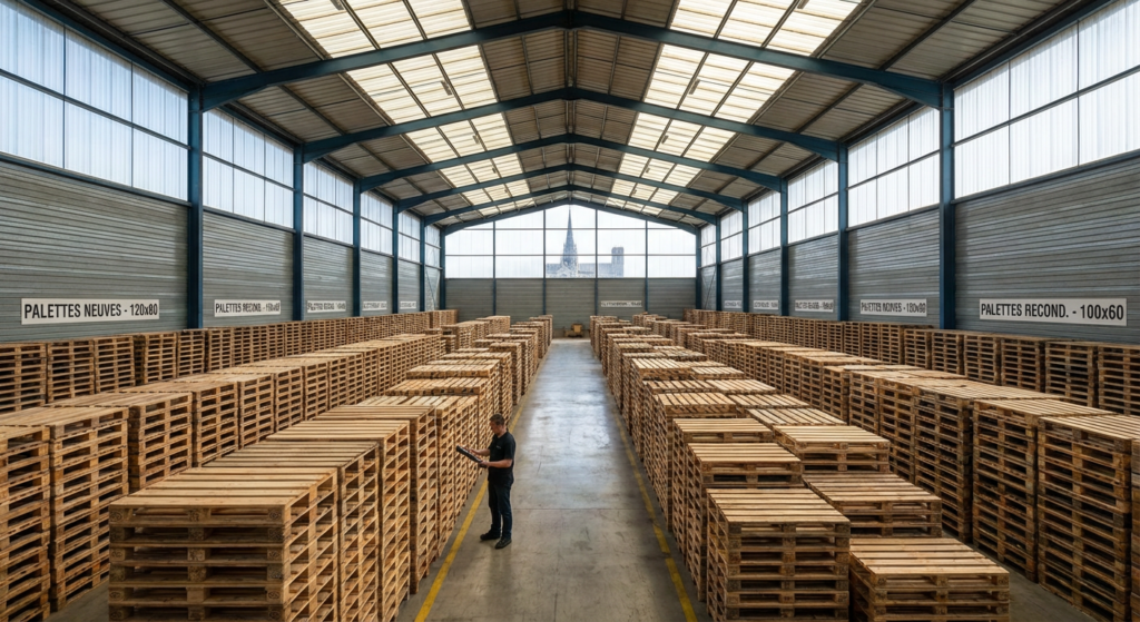 palettes chantier secteur batiment