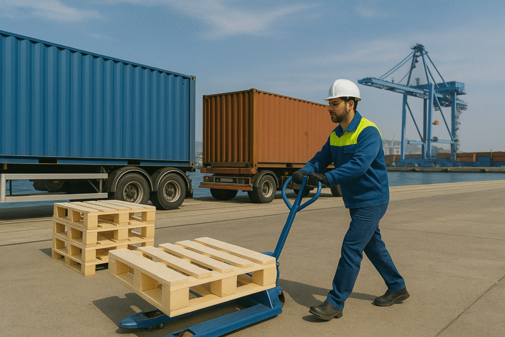 Palettes à Toulon utilisées pour moderniser la logistique portuaire avec FlatCargo