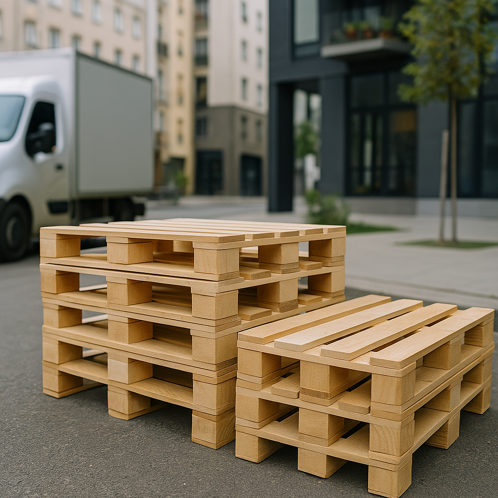 Palettes à Villeurbanne utilisées dans la logistique urbaine intelligente avec FlatCargo