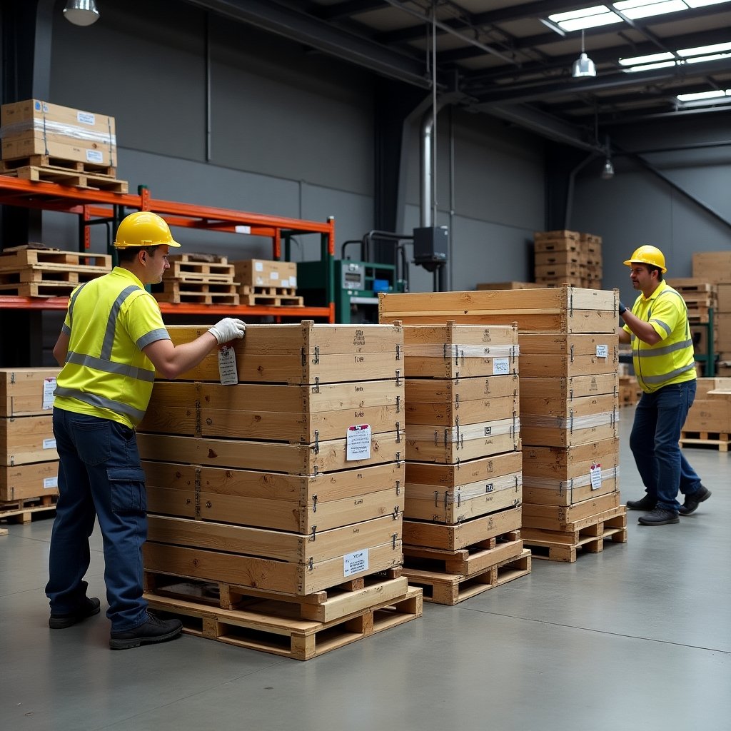 Plateforme logistique à Reims utilisant des palettes en bois et plastique pour une supply chain durable