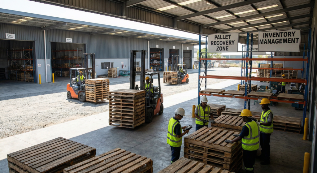 enlèvement palettes sites industriels