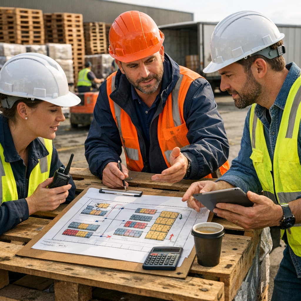 organisation du transport sur palettes